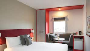Desk, blackout curtains, iron/ironing board, WiFi