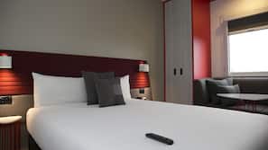 Desk, blackout curtains, iron/ironing board, WiFi