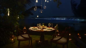 On the beach, free beach cabanas, sun-loungers, beach umbrellas