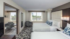 1 bedroom, premium bedding, pillow top beds, desk