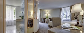 Premium bedding, down comforters, minibar, in-room safe