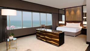Ropa de cama de alta calidad, colchones con acolchado adicional, minibar