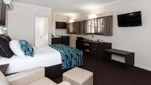 Premium bedding, pillow top beds, minibar, desk