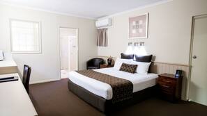 Premium bedding, pillow top beds, minibar, desk