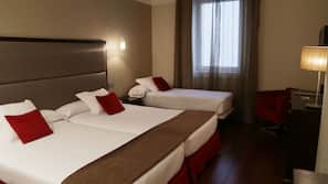 Ropa de cama de alta calidad, minibar, caja fuerte y escritorio