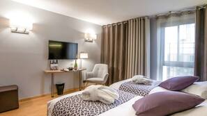 Minibar, desk, blackout curtains, soundproofing