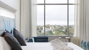 In-room safe, desk, laptop workspace, blackout curtains