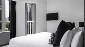 Premium bedding, pillow top beds, minibar, in-room safe