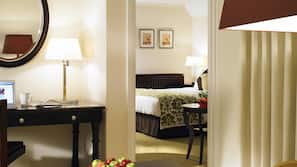 Premium bedding, pillow top beds, in-room safe, desk