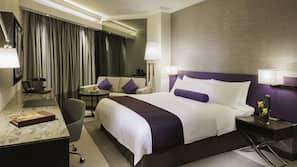 Free minibar, in-room safe, desk, blackout curtains