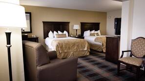 In-room safe, desk, laptop workspace, blackout curtains