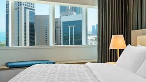 Hypo-allergenic bedding, pillowtop beds, minibar, in-room safe