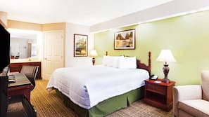 Pillowtop beds, desk, laptop workspace, blackout drapes