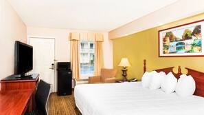 Pillowtop beds, desk, laptop workspace, blackout drapes