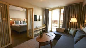 Ropa de cama de alta calidad y minibar con artículos gratuitos