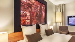 In-room safe, desk, laptop workspace, blackout curtains