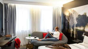 Coffre-forts dans les chambres, bureau, fer et planche à repasser