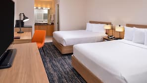 1 bedroom, premium bedding, individually furnished, desk