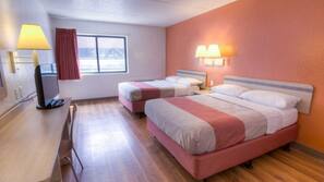 Laptop workspace, free WiFi, linens