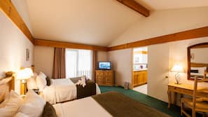 Premium bedding, down comforters, pillowtop beds, desk