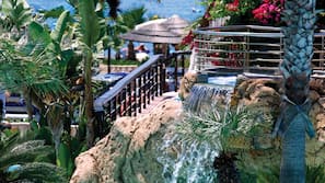 Indoor pool, 3 outdoor pools, pool loungers