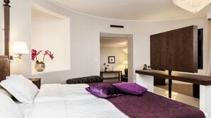Premium bedding, pillow top beds, minibar, individually decorated