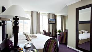 Desk, blackout curtains, iron/ironing board, free WiFi
