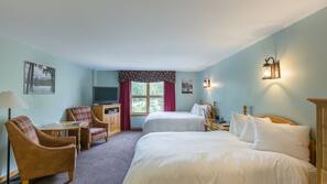 Premium bedding, pillowtop beds, desk, free WiFi