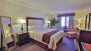 Desk, blackout curtains, iron/ironing board, free WiFi
