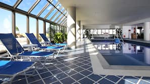 Indoor pool, seasonal outdoor pool, free cabanas, pool umbrellas