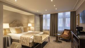 Hypoallergeen beddengoed, pillowtop-bedden, een minibar