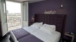 Select Comfort beds, minibar, in-room safe, desk