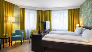 Hypo-allergenic bedding, pillow top beds, minibar, in-room safe