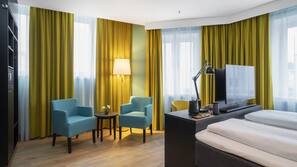 Hypo-allergenic bedding, pillow top beds, minibar, in-room safe