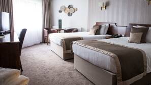 Hypo-allergenic bedding, individually decorated, desk, laptop workspace