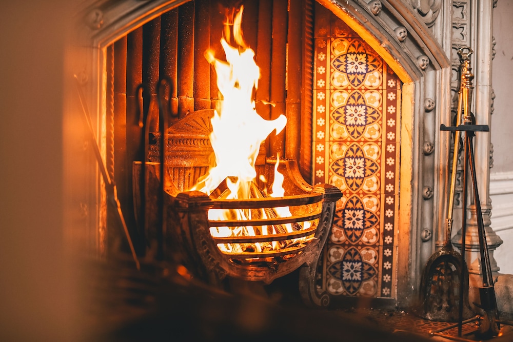 Fireplace, Hollin House Hotel