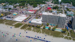 On the beach, white sand