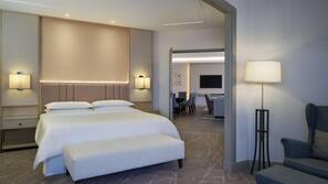 Hypo-allergenic bedding, down duvets, minibar, in-room safe