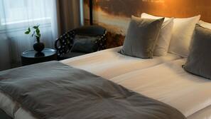 Ropa de cama de alta calidad, caja fuerte, sistema de insonorización
