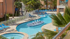 3 outdoor pools, pool umbrellas, sun loungers