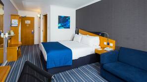 In-room safe, desk, laptop workspace, iron/ironing board