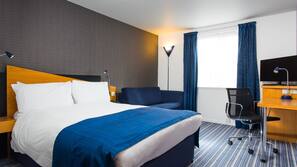 In-room safe, desk, laptop workspace, iron/ironing board