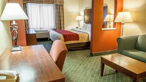 In-room safe, desk, iron/ironing board, free cribs/infant beds