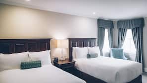 Premium bedding, down comforters, pillowtop beds, individually decorated