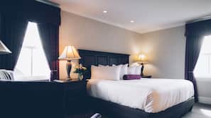 Premium bedding, down comforters, pillowtop beds, individually decorated