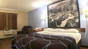 Desk, blackout curtains, soundproofing, iron/ironing board