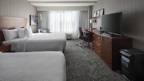 Premium bedding, pillow top beds, in-room safe, desk