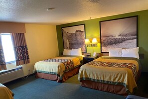 Studio Suite, 2 Queen Beds, Non Smoking | Desk, laptop workspace, blackout drapes, iron/ironing board