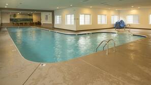 Indoor pool, outdoor pool, pool umbrellas, sun loungers