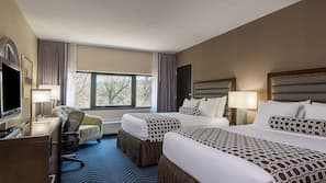 Premium bedding, pillow top beds, in-room safe, desk